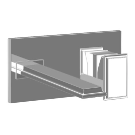 Gessi Eleganza Встраиваемый однорычажный смеситель для раковины, без донного клапана, с изливом (внешняя часть), цвет: Finox (46088#149)
