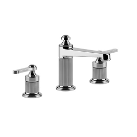 GESSI VENTI20 Смеситель для раковины на 3 отверстия, высота излива 98 мм, в комплекте с донным клапаном, цвет хром (65012#031)