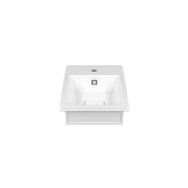 Раковина Gessi Eleganza накладная-встраиваемая 42х51 см с переливом и 1 отв под смесительитель цвет белый