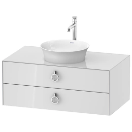 Duravit White Tulip Тумбочка подвесная, 408x1000x550 мм, 2 ящика с ручкой, цвет: белый высокоглянцевый (WT499108585)