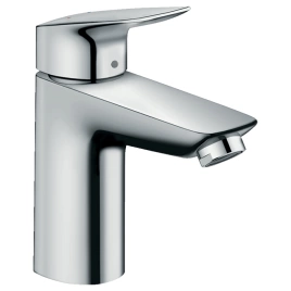 Hansgrohe Logis Смеситель для раковины 100 на 1 отв. с метал. донным клапаном, излив 108мм, h93мм, цвет: хром (71171000)
