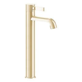 GESSI INCISO Смеситель для раковины на 1 отверстие, высокий h=337мм, без донного клапана Цвет: золото (58004#246)
