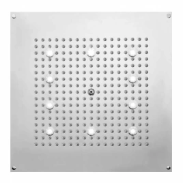 BOSSINI DREAM-CUBE Верхний душ 470 x 470 mm с 10 LED (белый), блок питания/управления, Cromoterapia, цвет: хром (H37453.030)