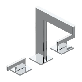 THG ICON-X TITANE A MANETTES Смеситель для раковины на 3 отверстия, с донным клапаном, цвет хром (U7K-A02-151)