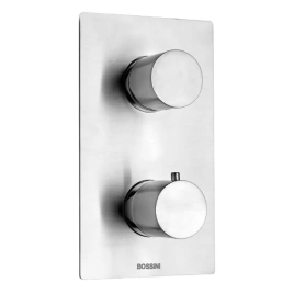 Bossini Inox Термостат для душа, встраиваемый (внешняя часть), с девиаторм 1/2/3/4/5, цвет: сталь брашированная (INZ003.075)