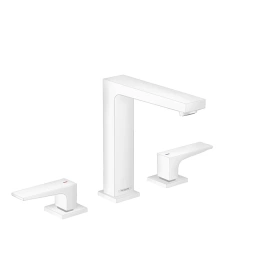 Hansgrohe Metropol Смеситель для раковины 160, на 3 отв, с донным клапаном, излив 152мм, цвет: белый матовый (32515700)