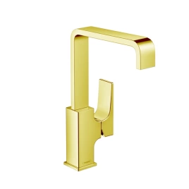 Hansgrohe Metropol Смеситель для раковины 230, на 1 отв, с донным клапаном, излив 165мм, цвет: золото (32511990)
