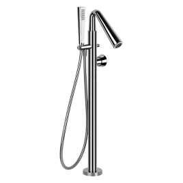 GESSI CONO Смеситель для ванны напольный, с ручным душем и шлангом 1500 мм, внешняя часть, цвет хром (45028#031)