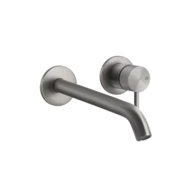GESSI 316 Встраиваемый смеситель для раковины с изливом 200-170мм (внешняя часть), цвет: steel brushed (54386#239)
