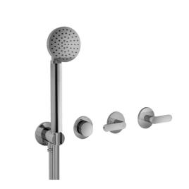 Fantini Icona Deco Смеситель для душа, встраиваемый, на 2 источника, без излива, с ручн.душем, (наружняя часть), цвет: хром (53 02 R117B)