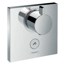 Hansgrohe ShowerSelect Встраиваемый термостат для душа, 1 источник + кнопка для ручн.душа, (внешняя часть) цвет: хром (15761000)