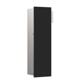 Emco Asis pure WC-модуль для т/б + ерш, петли слева, встраив. модель, 1-дверка 598mm, цвет черный matt (9755 514 08)