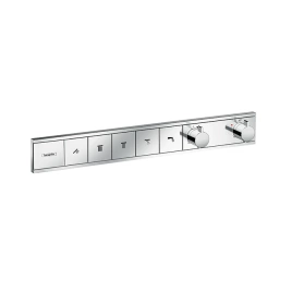 Hansgrohe RainSelect Встраиваемый термостат для душа, 5 источников (внешняя часть), цвет: хром (15384000)