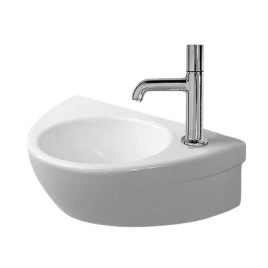 Раковина Duravit Starck 2 для рук без перелива с плоскостью под смеситель 380 мм намеченное отверстие для смесителя слева и справа 380x260мм Цвет Белый (761380000)