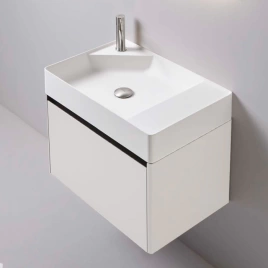 ANTONIO LUPI SIMPLO Тумба под раковину SIMPLO63 630х420х375 мм, 1 ящик, цвет Bianco goffrato (SMPI163 A bianco goffrato)