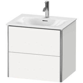 Duravit XSquare Тумба подвесная под раковину 234463, 2 яшика, 560x610x478мм, цвет White High Gloss (XS432202222)