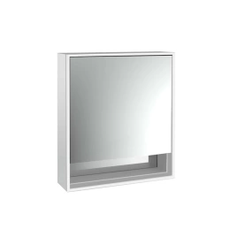 Emco Loft Зеркальный шкаф с подсветкой LED с с ниж.отделением навесная модель, 600 mm, 1-дверка, петли справа зеркальная задняя стенка (9798 052 02)