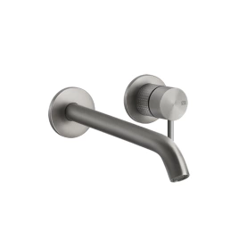 GESSI 316 Встраиваемый смеситель для раковины с изливом 200-170мм (внешняя часть), цвет: steel brushed (54486#239)