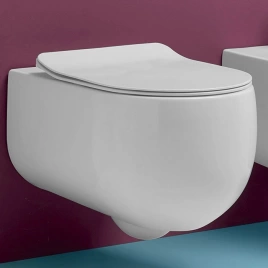 Kerasan Flo Унитаз NEW подвесной БЕЗОБОДКОВЫЙ 54см, цвет: белый матовый (311130)