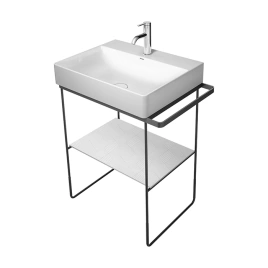 Duravit DuraSquare Консоль металлическая напольная регулировка по высоте + 50 мм, для 235312 пол.дер. справа/слева цвет black matt (31154600)