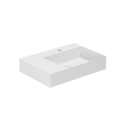 Раковина AZZURRA ELEGANCE Squared подвесная-накладная 60х45см c 1 отв под смеситель левая цвет белый
