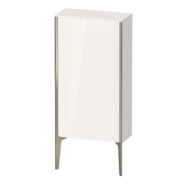Duravit XViu Шкаф подвесной 890x500x240мм, с 1 дверью, 2 стеклянными полками (петли справа), цвет: белый глянцевый/champagne matt (XV1306RB122)