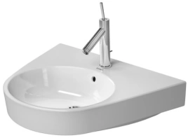 Раковина Duravit подвесная 650х500 мм с полупьедесталом с 1 отв под смесительитель с переливом цвет белый (2323650000)