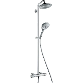 HG Raindance S Душевая система Showerpipe: верх.душ 240 1jet, ручн.душ, шланг, термостат, EcoSmart, цвет: хром (27116000)