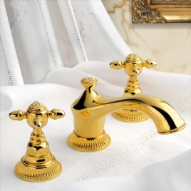 Nicolazzi Impero Смеситель для раковины на 3 отверстия, цвет: золото (1208GO36)