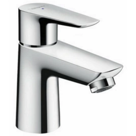 Hansgrohe Talis E Смеситель для раковины 80, на 1 отв, с донным клапаном Push-open, излив 96мм, h71мм, цвет: хром (71701000)