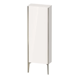 Duravit XViu Шкаф подвесной 1330x500x240мм, с 1 дверью, 3 стеклянными полками (петли слева), цвет: белый глянцевый/champagne matt (XV1316LB122)