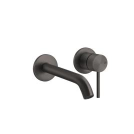 GESSI 316 Встраиваемый смеситель с изливом 200-170мм (внешние части), цвет: brushed black metal pvd (54086#707)