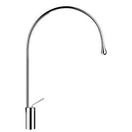 Gessi Goccia Смеситель для раковины на 1 отверстие, излив 387мм R=197, с фиксированным носиком, цвет: белый (33808#279)