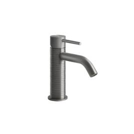 GESSI 316 Смеситель для раковины на 1 отверстие, без донного клапана, излив 123мм, цвет: steel brushed (54302#239)