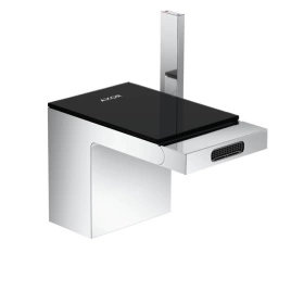 AX MyEdition Панель для смесителя на излив 150мм, стекло, цвет: черный (47902600)