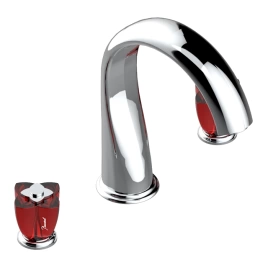 THG PETALE DE CRISTAL ROUGE Смеситель на борт ванны на 3 отверстия, без ручного душа, цвет хром (U6C-A02-25SG)