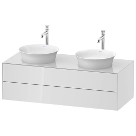 Duravit White Tulip Тумбочка подвесная, 408x1300x550 мм, 2 ящика, цвет: белый высокоглянцевый (WT4988B8585)
