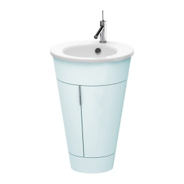 Duravit Starck 1 Тумба напольная 600x560xh825 мм, для раковины 040658, с 2мя дверцами, 1 полка, цвет: light blue satin matt (S1952009797)