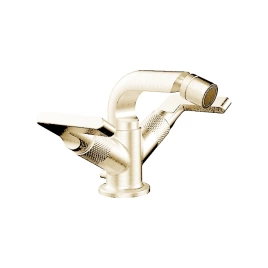 GESSI INCISO Смеситель для биде на 1 отверстие с донным клапаном, излив 97мм, цвет: золото (58027#246)