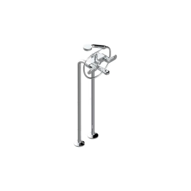 THG CORVAIR A MANETTES FIOR DI BOSCO Смеситель для ванны напольный, с ручным душем и шлангом 1500 мм, цвет хром (U8L-A02-13CS)