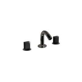 Fantini Venezia Смеситель для биде, 3 отв, с донным клапаном, излив 120мм, цвет: Matt Gun Metal PVD (29 P5 N409S)