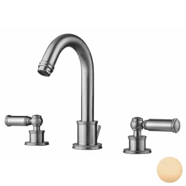 Bossini Liberty Смеситель для раковины на 3 отверстия с поворотным изливом и заглушкой 1 1/4, цвет: античная бронза (Z001302.022)