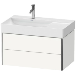 Duravit XSquare Тумба подвесная под раковину 234880 (раковина слева), 2 ящика, 397x784x460мм, цвет White High Gloss (XS416802222)