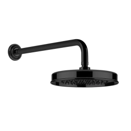 GESSI VENTI20 Верхний душ 200 мм, с настенным держателем 389 мм, цвет черный матовый (65148#299)