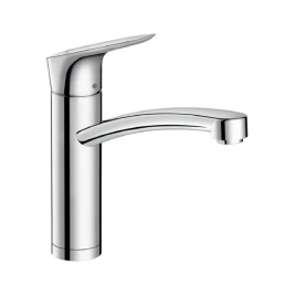 Hansgrohe Logis M31 Кухонный смеситель на 1 отв, однорычажный, поворотный излив 220мм, h166мм, 1jet, для уст. перед окном, цвет: хром (71833000)