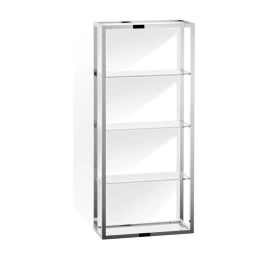 Decor Walther ET 6 Шкафчик открытый 35x15x80см, стекло прозрачное, цвет: хром (702701)