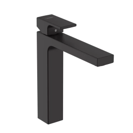 Hansgrohe Vernis Shape Смеситель для раковины 230, на 1 отв, без донного клапана, излив 169мм, h190мм, цвет: матовый черный (71591670)