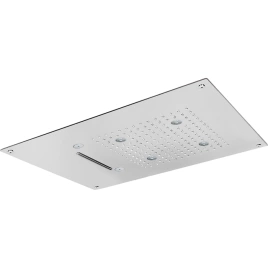 CISAL Zen Shower Встраеваемый верхний душ 55х40 см,3 типа струи,хромотерапия,выключатель,трансформатор, цвет полированная нержавеющая сталь (ZS027070D2)