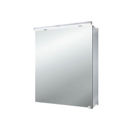 EMCO Pure Зеркальный шкаф 600 мм, LED-подсветка, 1 дверь, 2 полки, розетка, без нижней подсветки (9797 050 85)