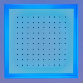 ANTONIO LUPI METEO Верхний душ 350x350x110 мм, встраиваемый в потолок, с подсветкой, пультом и трансформатором, рама белая, лейка зеркальная сталь (METEO1.BAL)